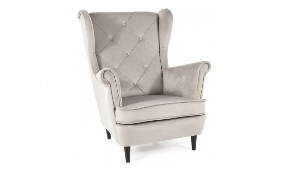 Armchair LADY VELVET BLUVEL 03 light gray | Soft furniture | ZIPhome.ee kuva 1