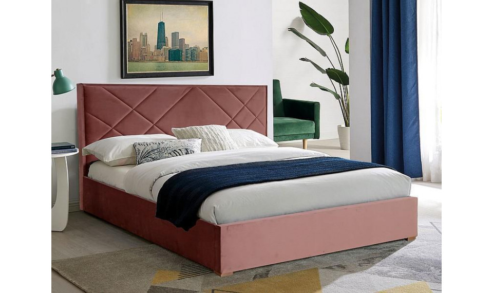 MAGIA II Voodi 160x200 VELVET Bluvel 52 antiik roosa | Voodid ja kušetid | ZIPhome.ee image 1