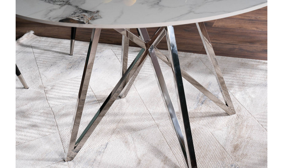MURANO Dining table white / chrome | Pöydät | ZIPhome.ee kuva 3