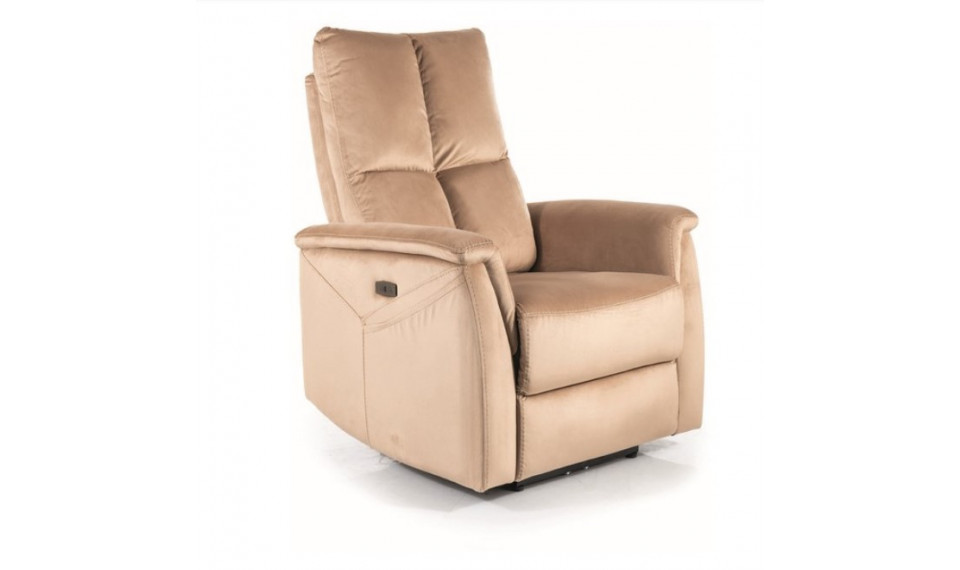 Armchair NEPTUN M VELVET BLUVEL 28 beige, with massage function | Soft furniture | ZIPhome.ee kuva 1