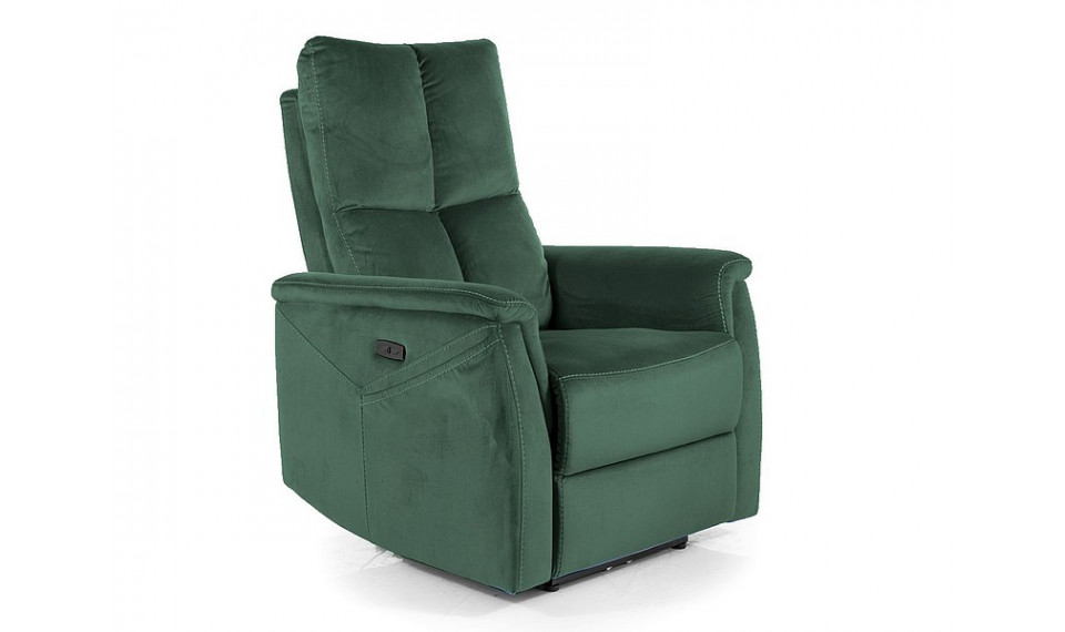 Armchair NEPTUN M VELVET BLUVEL 78 green, with massage function | Soft furniture | ZIPhome.ee kuva 1
