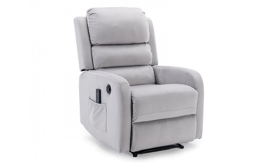 Armchair PEGAZ M VELVET BLUVEL 03 light gray | Soft furniture | ZIPhome.ee kuva 1