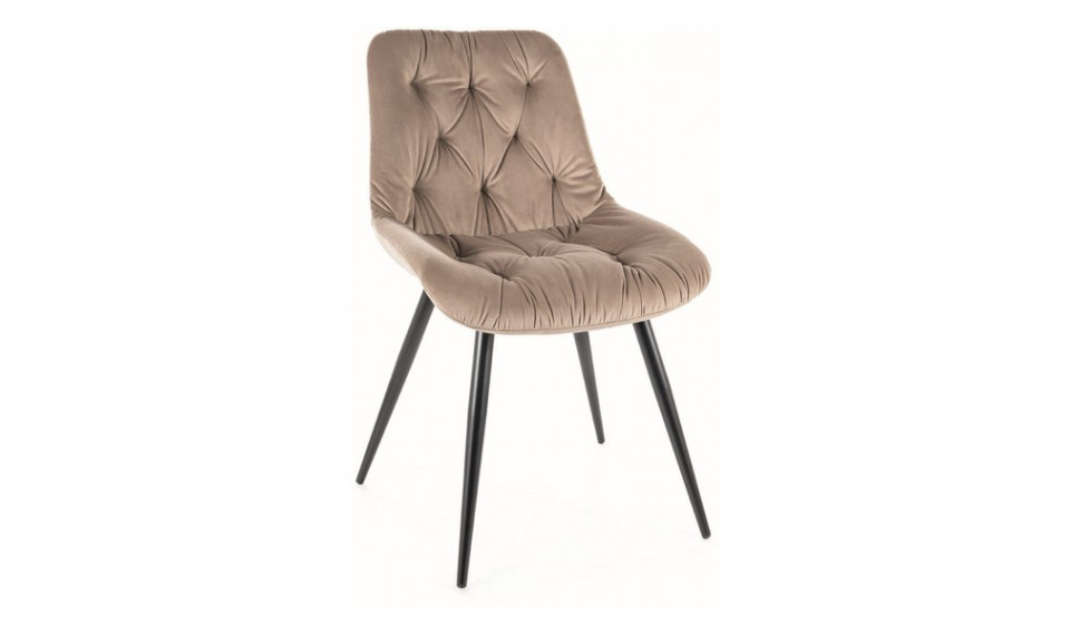 PRAGA Chair VELVET Bluvel 40 dark beige | Chairs | ZIPhome.ee image 1