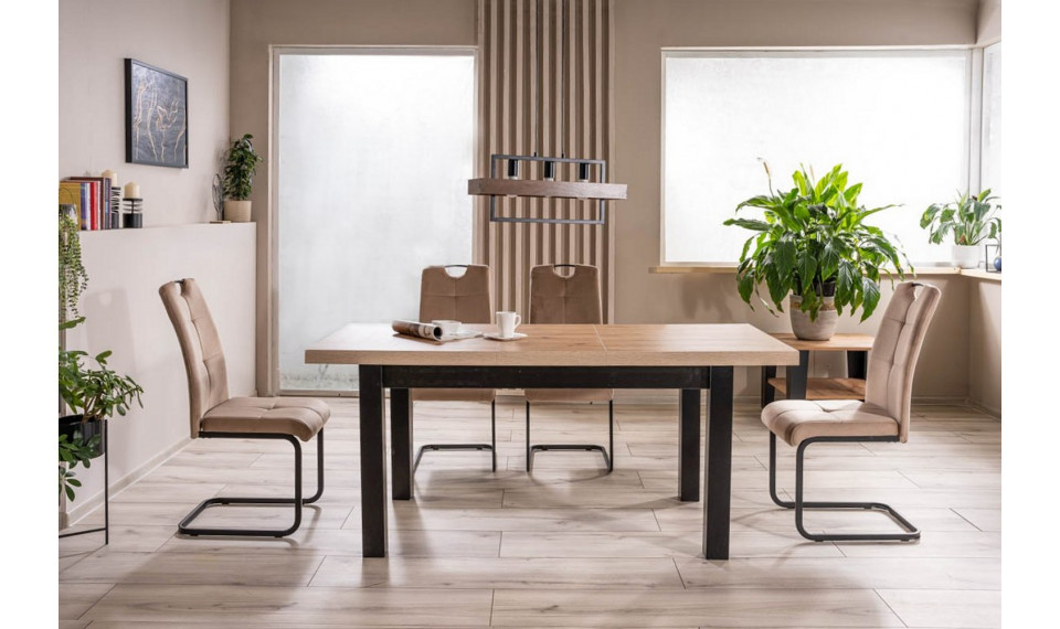 PRESTO Extendable 140-218 Dining table, artisan oak / black mat | Tables | ZIPhome.ee image 1