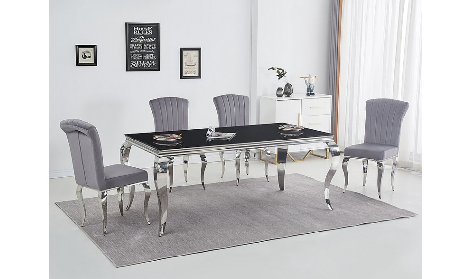 PRINCE Chair VELVET gray / chrome | Chairs | ZIPhome.ee image 3