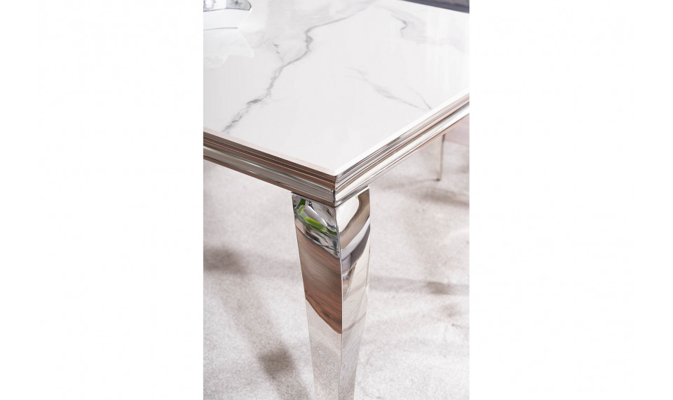 PRINCE 150x90 dining table, ceramic, calacatta / chrome | Tables | ZIPhome.ee image 4