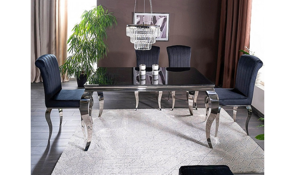 PRINCE 180x90 dining table, black / chrome | Tables | ZIPhome.ee image 3