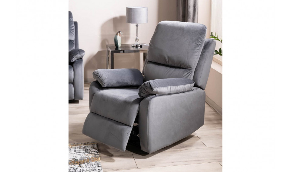 SPENCER 1 Recliner VELVET Bluvel 14 gray | Armchairs | ZIPhome.ee image 5