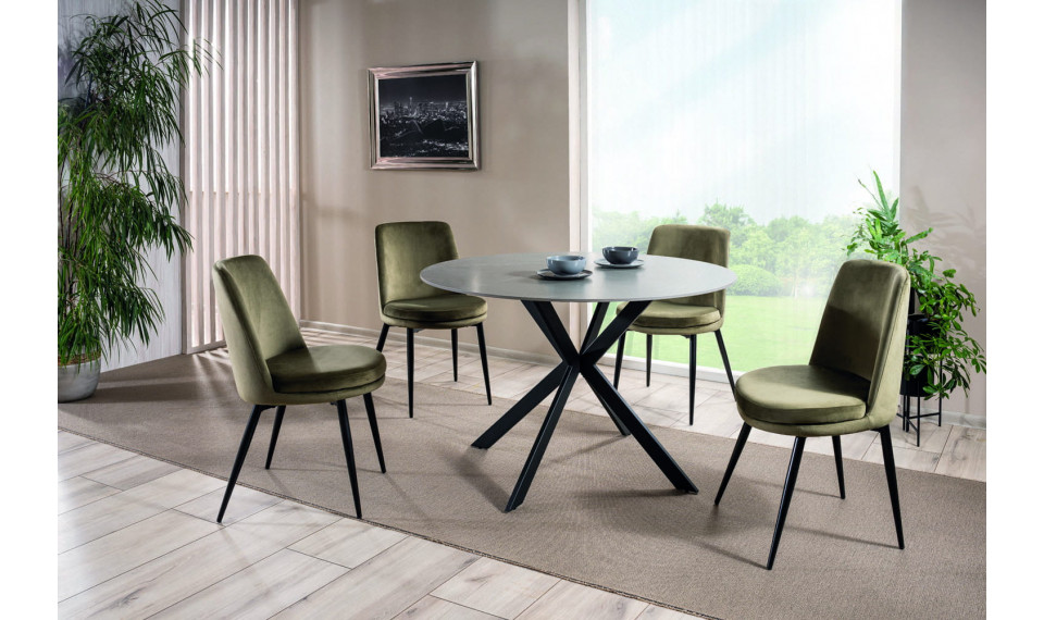 TALIA Dining table, gray marble / black mat | Tables | ZIPhome.ee image 2