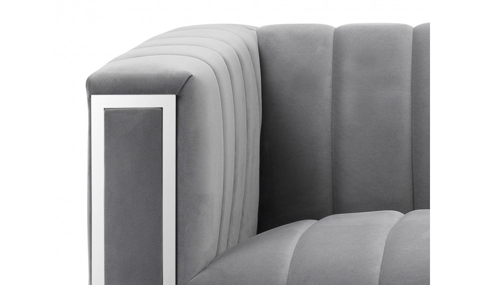 VOGUE 2 Diivan VELVET Tap.203 hall/hõbe | Pehme mööbel | ZIPhome.ee kuva 3