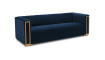 VOGUE 3 Sofa VELVET Tap.202 navy blue/gold | 100% Quality VOGUE 3 Sofa VELVET Tap.202 navy blue/gold | Sofas | ZIPhome.ee image 1