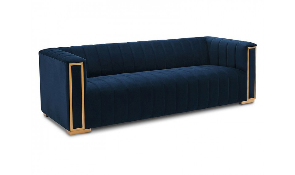 VOGUE 3 Sofa VELVET Tap.202 navy blue/gold | Sofas | ZIPhome.ee image 1