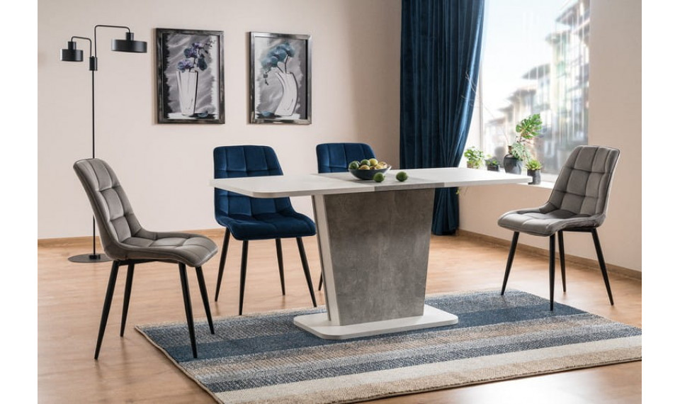CALIPSO 110-145 Pikendatav söögilaud, värv tsement/valge | Lauad | ZIPhome.ee pilt 2