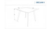DECLAN II Dining table, Beech/White | Tables | ZIPhome.ee image 3