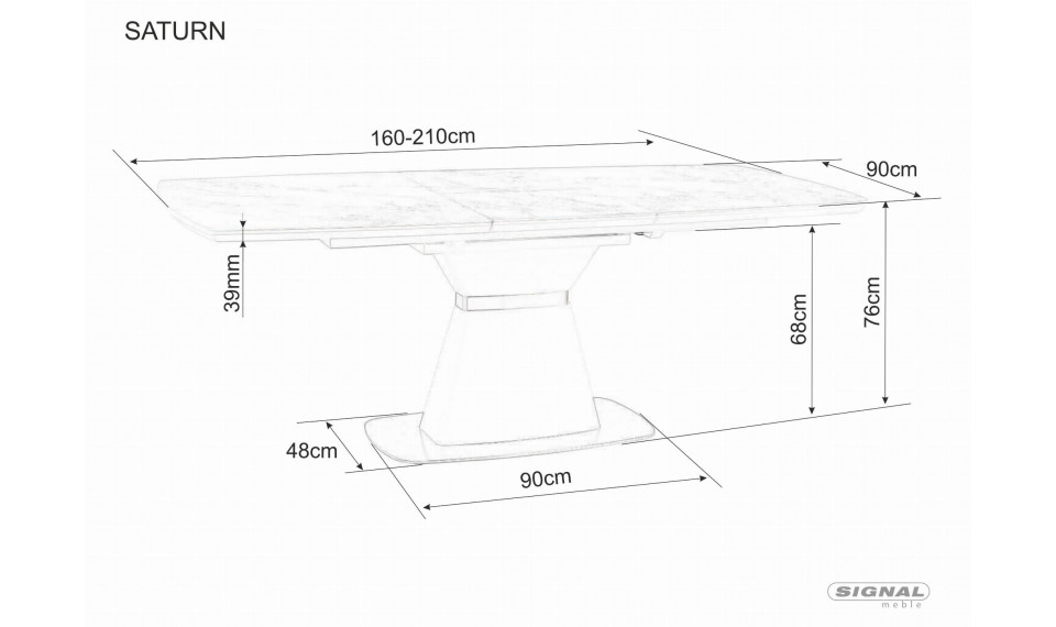 SATURN II Ceramic Extendable 160-210 Dining table | Pöydät | ZIPhome.ee kuva 6