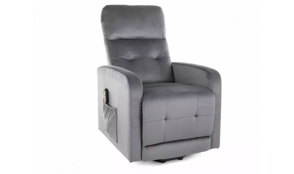 Otus II Velvet reclining armchair grey | Armchairs | ZIPhome.ee image 1