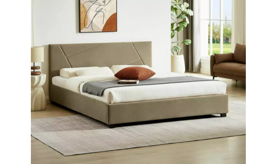 Columbia Velvet voodi 140x200 beež | Magamistuba | ZIPhome.ee kuva 1
