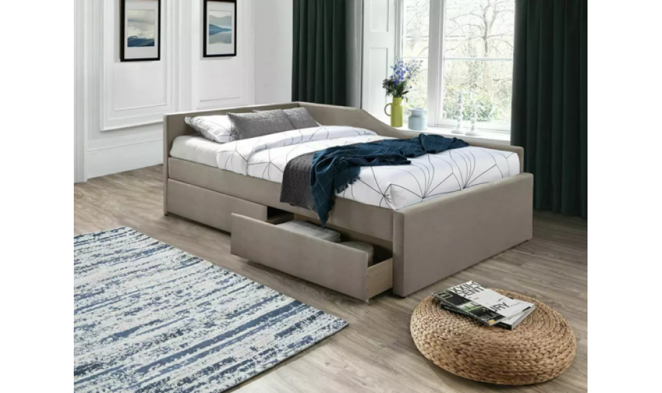 Eliot Velvet voodi 120x200 tumebeež | Magamistuba | ZIPhome.ee изображение 2