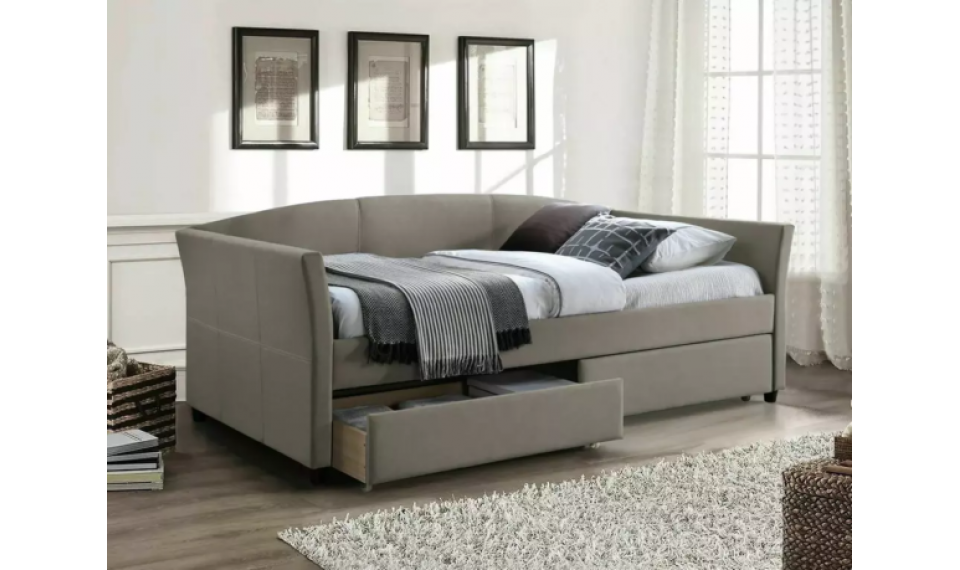 Lanta Velvet voodi 90x200 tumebeež | Voodid ja kušetid | ZIPhome.ee image 1