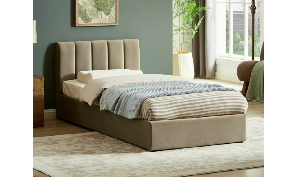 Montreal Velvet voodi 90x200 beež | Voodid ja kušetid | ZIPhome.ee изображение 1