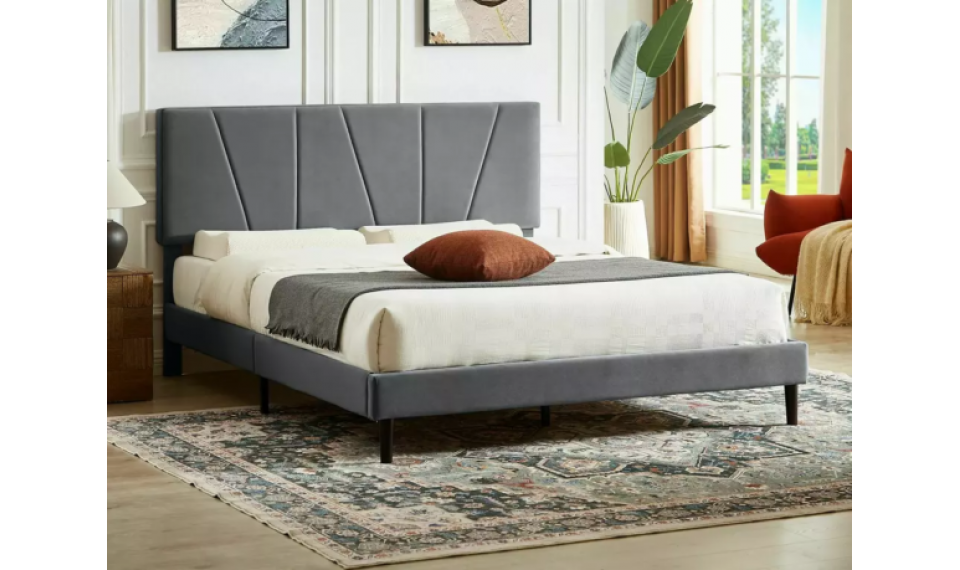 Savana Velvet voodi 140x200 hall | Voodid | ZIPhome.ee kuva 1
