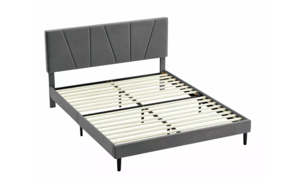Кровать Savana Velvet 160x200 серая | Кровати и кушетки | ZIPhome.ee изображение 2