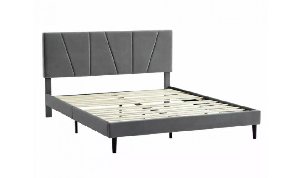 Кровать Savana Velvet 160x200 серая | Кровати и кушетки | ZIPhome.ee изображение 3