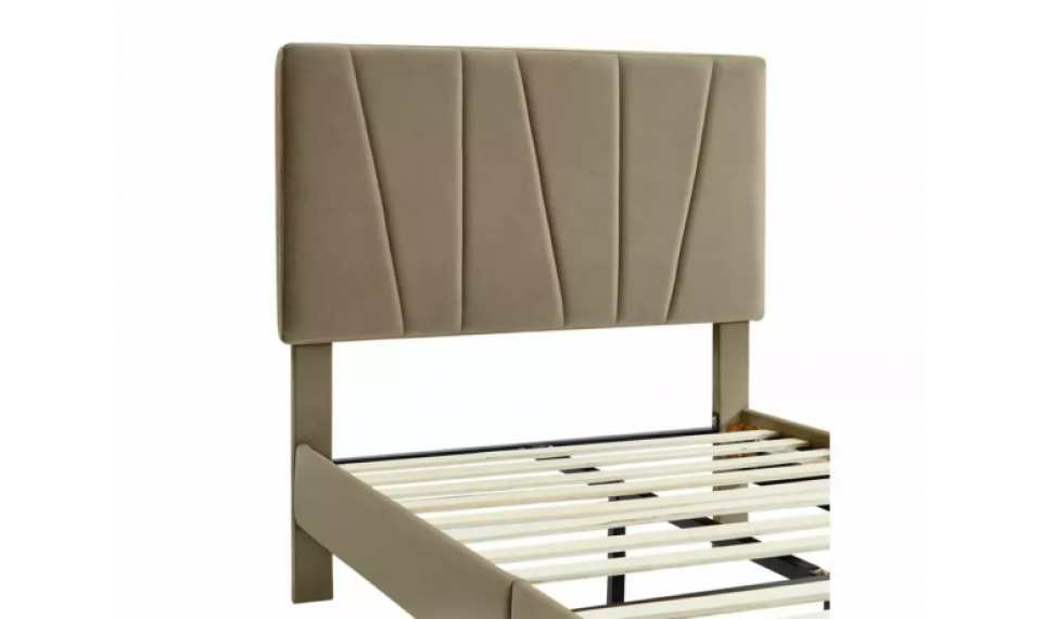 Кровать Savana Velvet 90x200 бежевый | Кровати и кушетки | ZIPhome.ee изображение 2