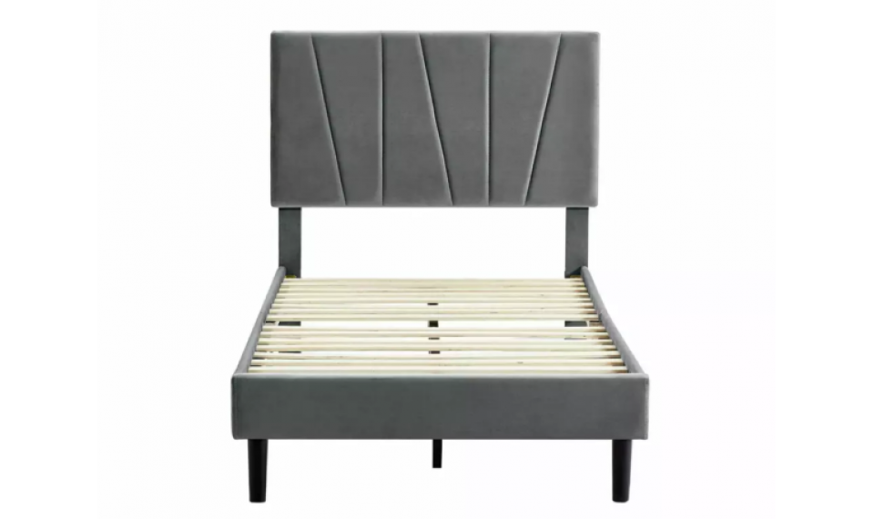 Кровать Savana Velvet 90x200 серая | Кровати и кушетки | ZIPhome.ee изображение 2