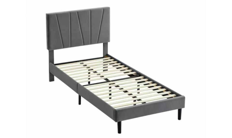 Кровать Savana Velvet 90x200 серая | Кровати и кушетки | ZIPhome.ee изображение 4