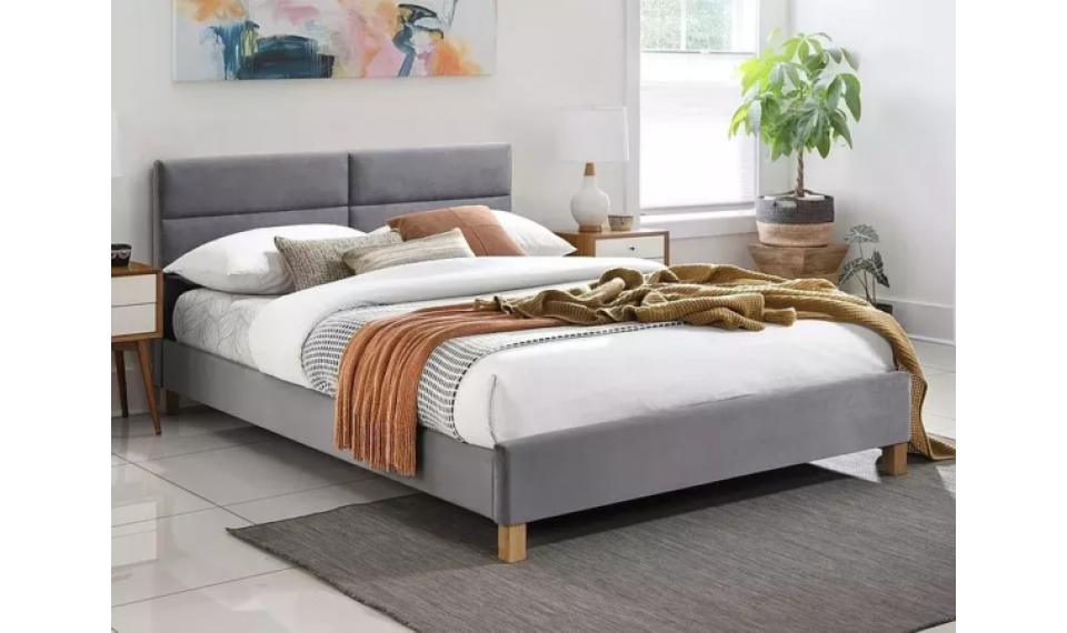Кровать Sierra Velvet 140 серый | Кровати и кушетки | ZIPhome.ee изображение 1
