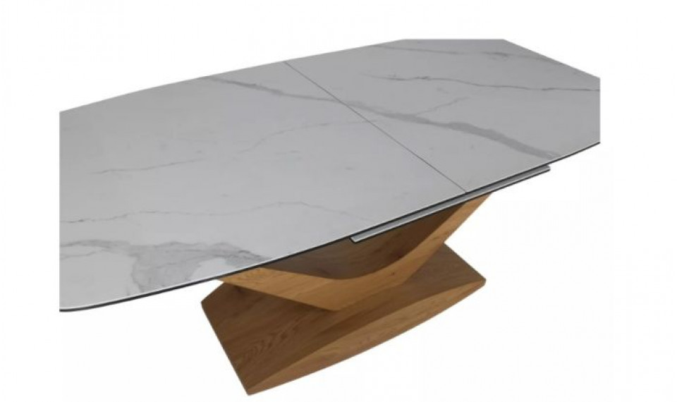 Extendable dining table DOLCE ceramic white statuario venato/oak 180-240x95 cm | Tables | ZIPhome.ee image 3