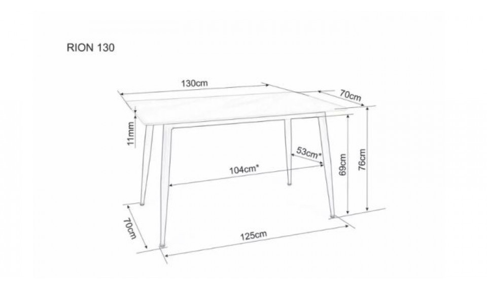Dining table RION grey marble 130x70 cm | Tables | ZIPhome.ee image 5