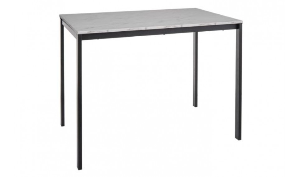 Dining table MARIO white marble/black 100x60 cm | Tables | ZIPhome.ee image 1