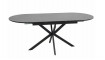 Extendable dining table GASTON ceramic grey marble/black 140-180x80 cm | 100% Quality Extendable dining table GASTON ceramic grey marble/black 140-180x80 cm | Tables | ZIPhome.ee image 1