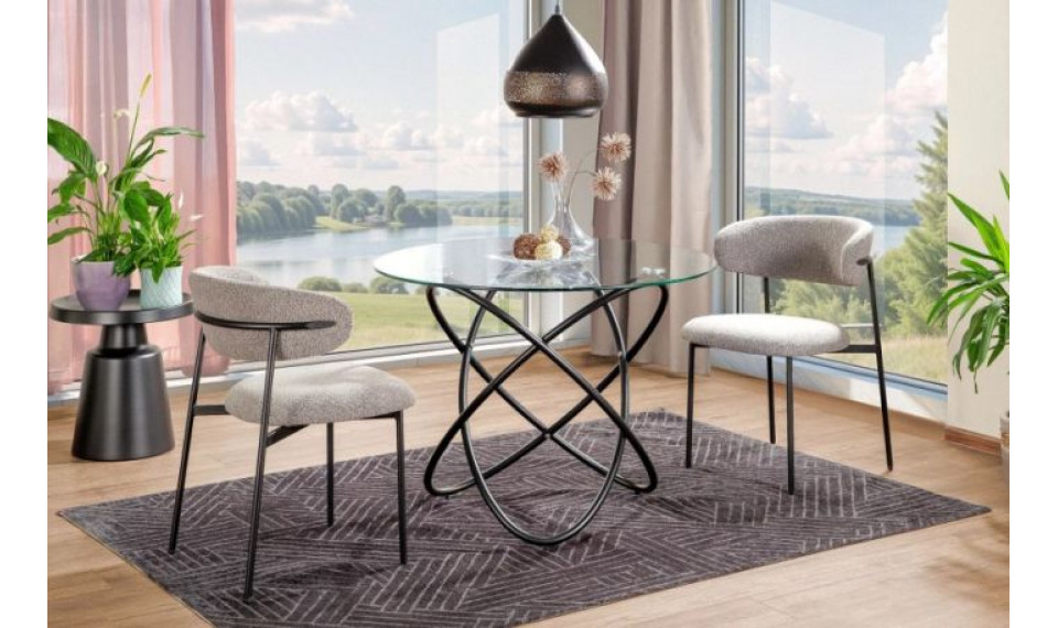 Ümmargune söögilaud ORBIT 100 cm must | Lauad | ZIPhome.ee pilt 2