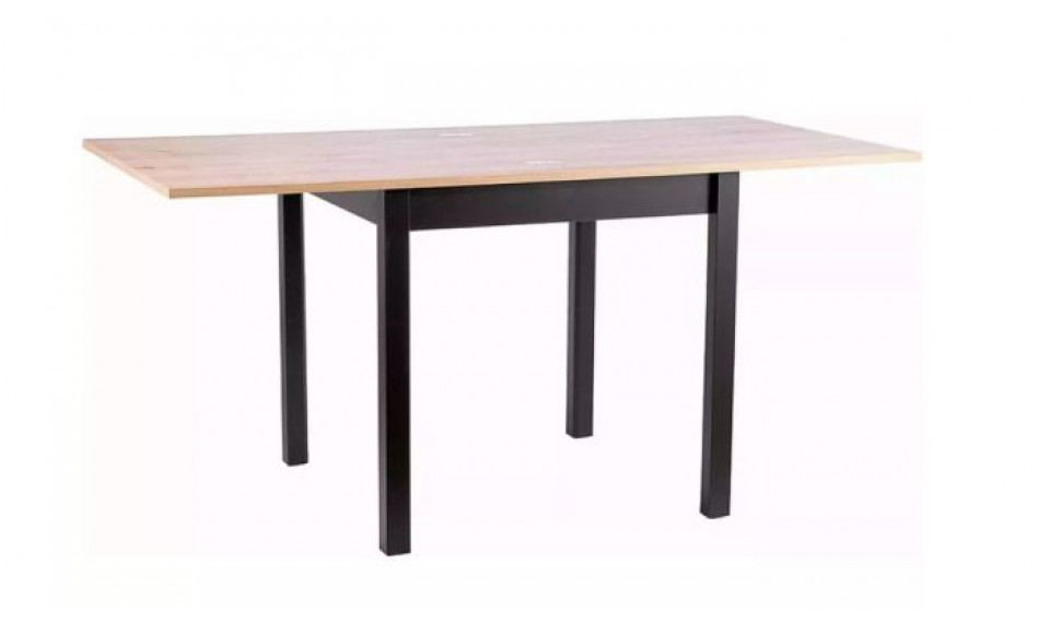 Extendable dining table FLIP oak artisan/black 60-120x80 cm | Tables | ZIPhome.ee image 2