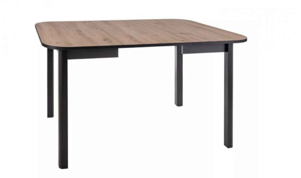 Extendable dining table DANTE 2 oak artisan/black 90-130x90 cm | Tables | ZIPhome.ee image 1
