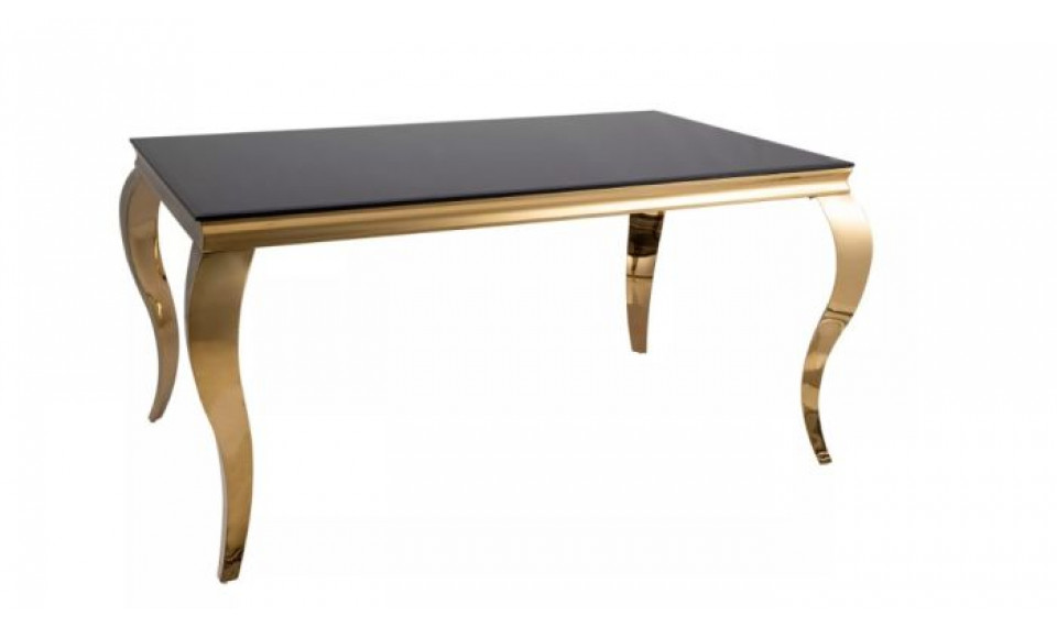 Dining table PRINCE black/gold 150X90cm | Tables | ZIPhome.ee image 1