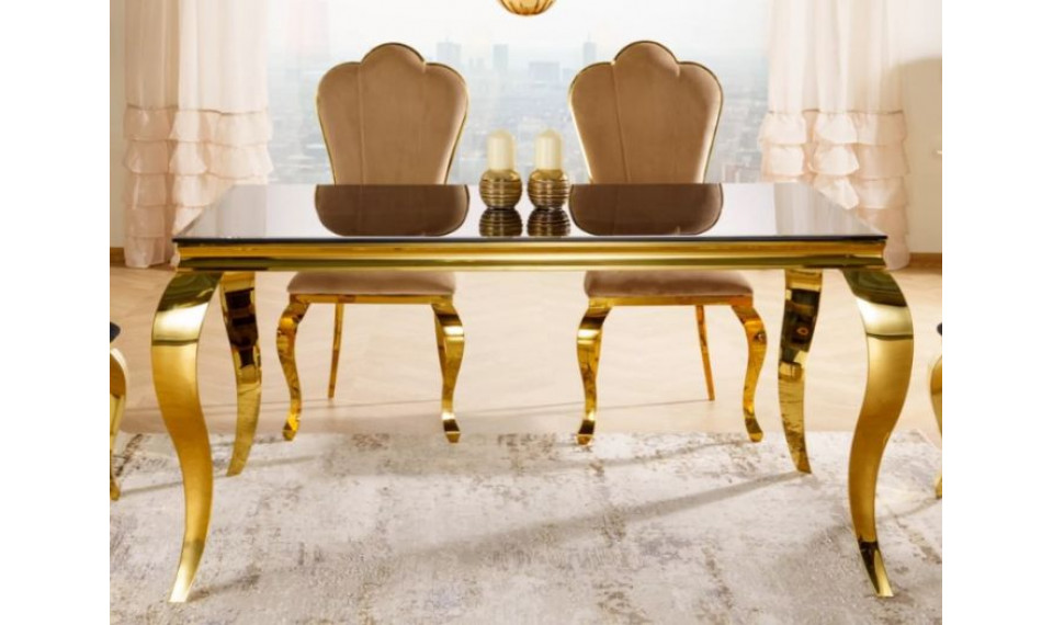 Dining table PRINCE black/gold 150X90cm | Tables | ZIPhome.ee image 3