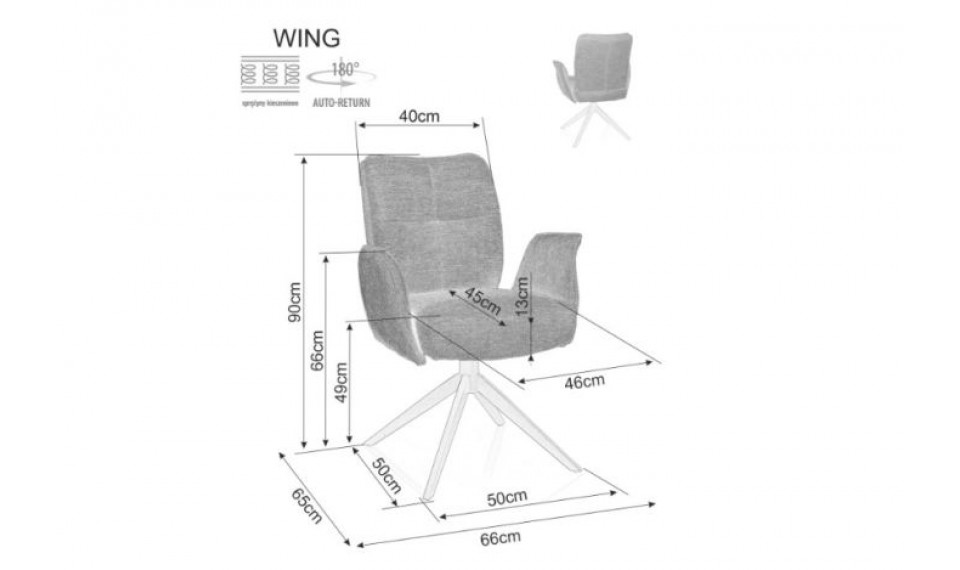 Swivel chair WING Brego 86 blue | Chairs and swivel chairs | ZIPhome.ee image 3