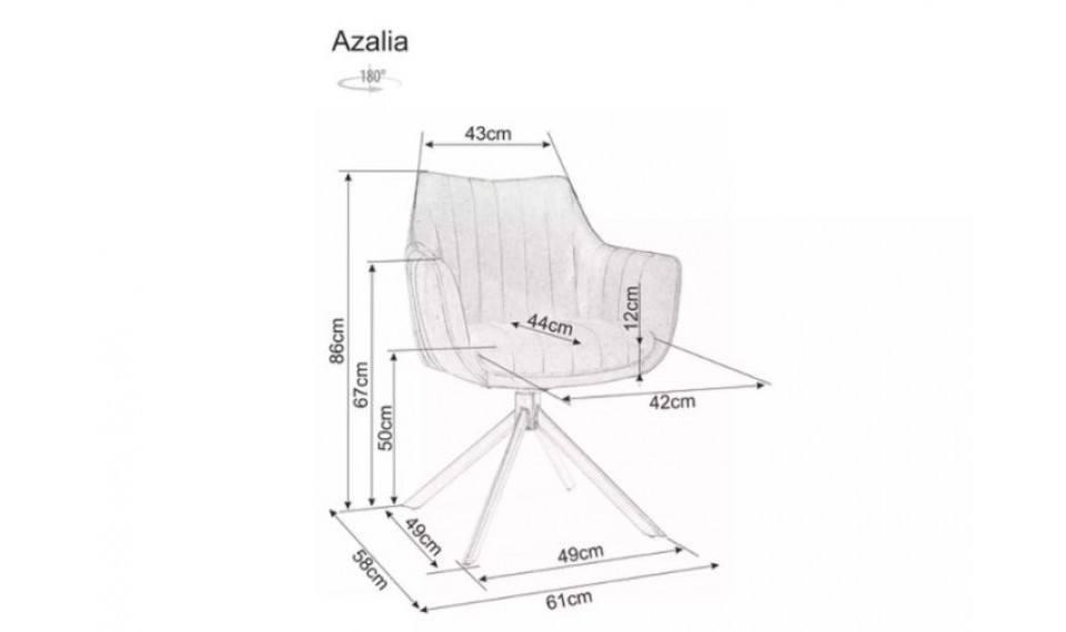 Azalia Velvet cappuccino chair | Kitchen | ZIPhome.ee image 5
