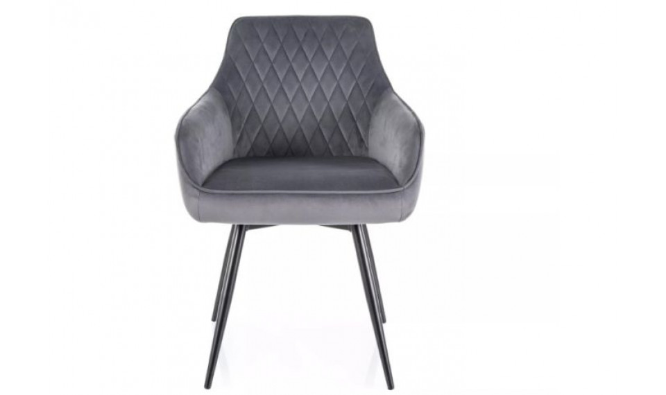 Swivel chair MARLO velvet Bluvel 14 grey | Chairs and swivel chairs | ZIPhome.ee image 3