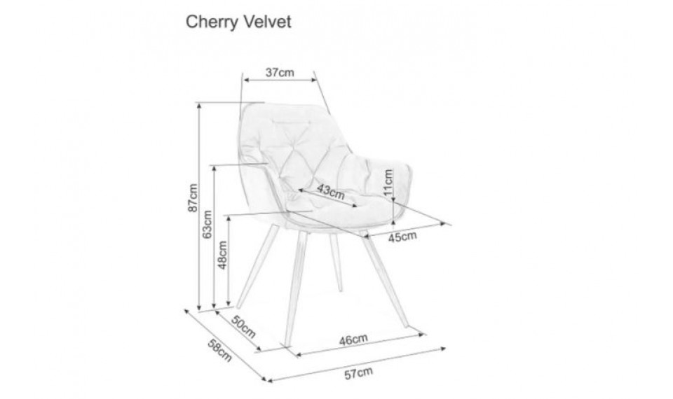 Tool CHERRY velvet Bluvel 30 helebeež | Toolid ja tugitoolid | ZIPhome.ee image 4