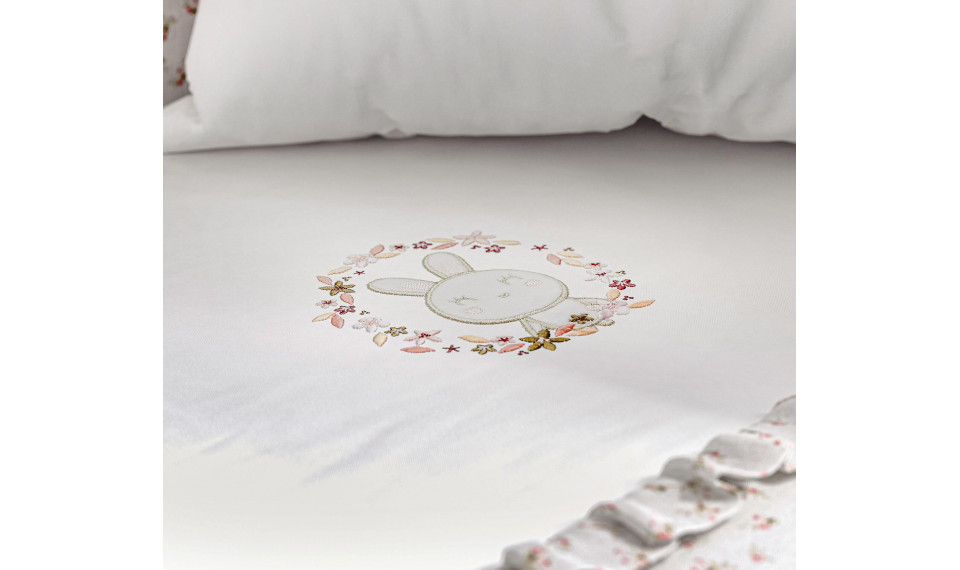 BUNNY GIRL BABY BEDDING SET (70x130 cm) | Children's textile | ZIPhome.ee image 4