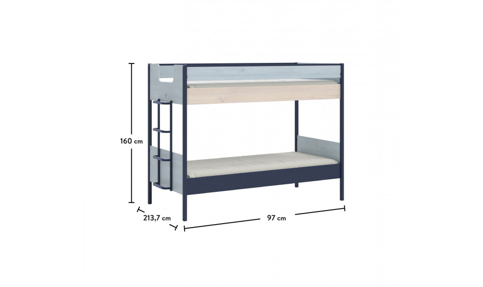 TRIO LINE двухъярусная кровать (90x200 cm) | Детская мебель | ZIPhome.ee изображение 3