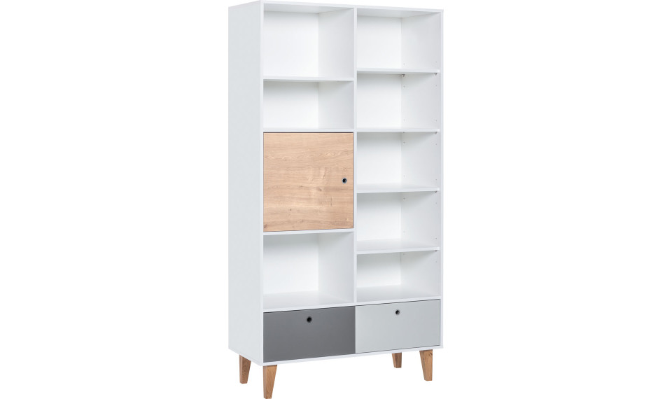 Bookcase wide Concept by VOX II white/white/graphite/grey/oak | Concept | ZIPhome.ee image 1
